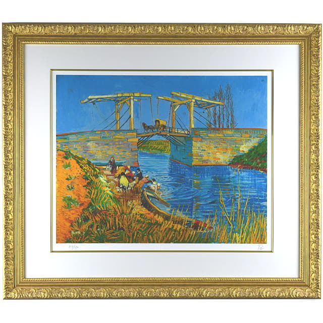 ゴッホ 「跳ね橋」 ピエゾグラフ 複製版画 （原画所蔵 クレラー