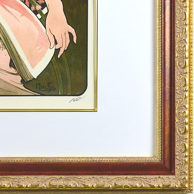 ミュシャ 「夢想」ピエゾグラフ 複製版画 （原画所蔵 堺 アルフォンス