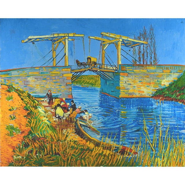 ゴッホ 「跳ね橋」 ピエゾグラフ 複製版画 （原画所蔵 クレラー