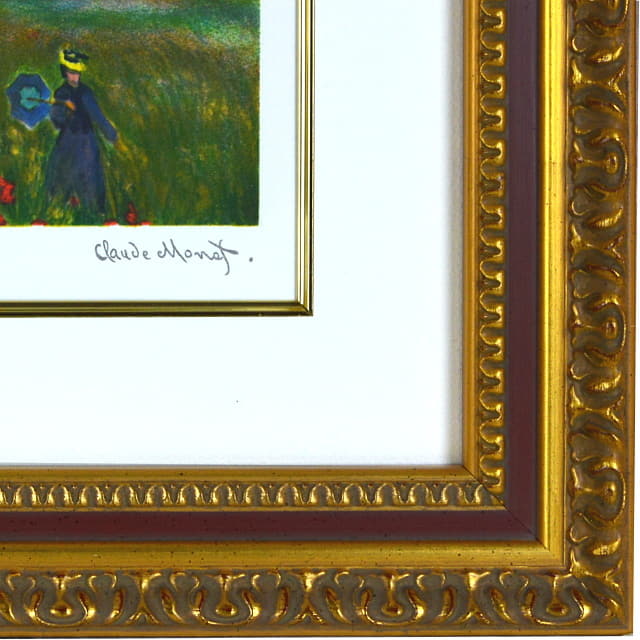 モネ 「アルジャントゥイユのひなげし」 リトグラフ （原画所蔵 パリ