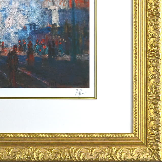 モネ 「サンラザール駅」 ピエゾグラフ （原画所蔵 パリ・オルセー